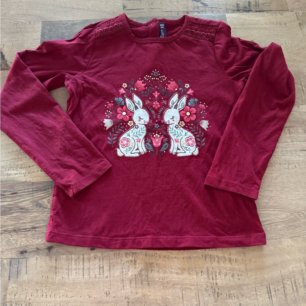Sergent Major Kids Red Bunny Embroidered Top size 8 years